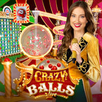 Crazy Balls slot logo by Evolution at Bdmbet